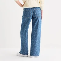 Arizona Womens Juniors Short Low Rise Baggy Fit Jean