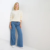 Arizona Womens Juniors Short Low Rise Baggy Fit Jean