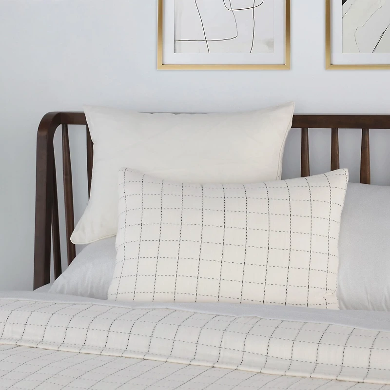 Vellux Yukon Grid Stitch Coverlet Set