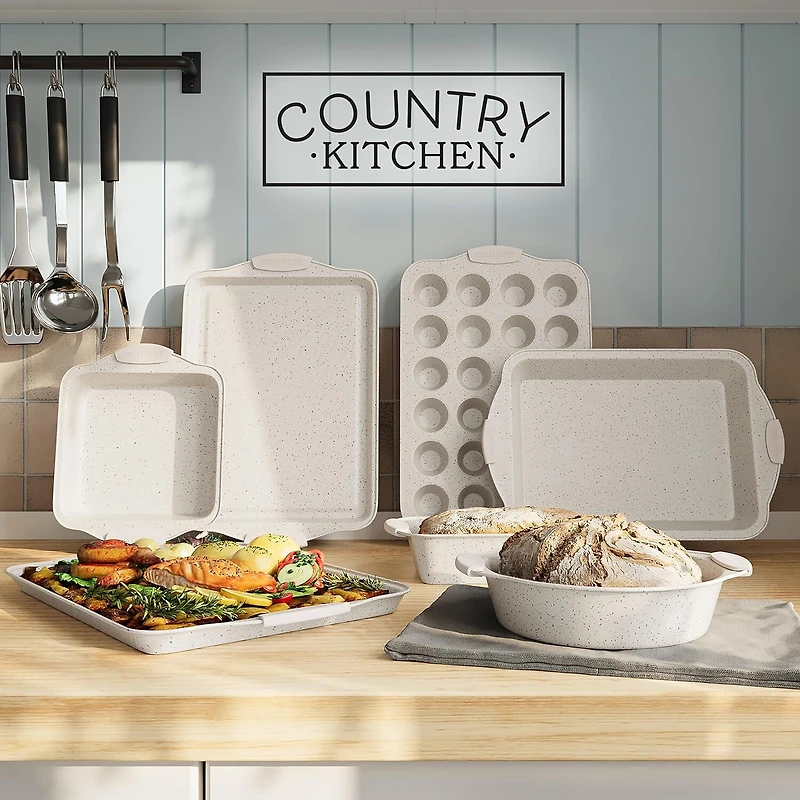 Country Kitchen Stackable Non-Stick 10-pc. Bakeware Set