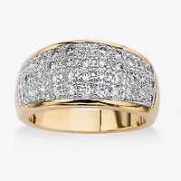 Womens 1 1/4 CT. T.W. Cubic Zirconia 14K Gold Over Brass Cocktail Ring