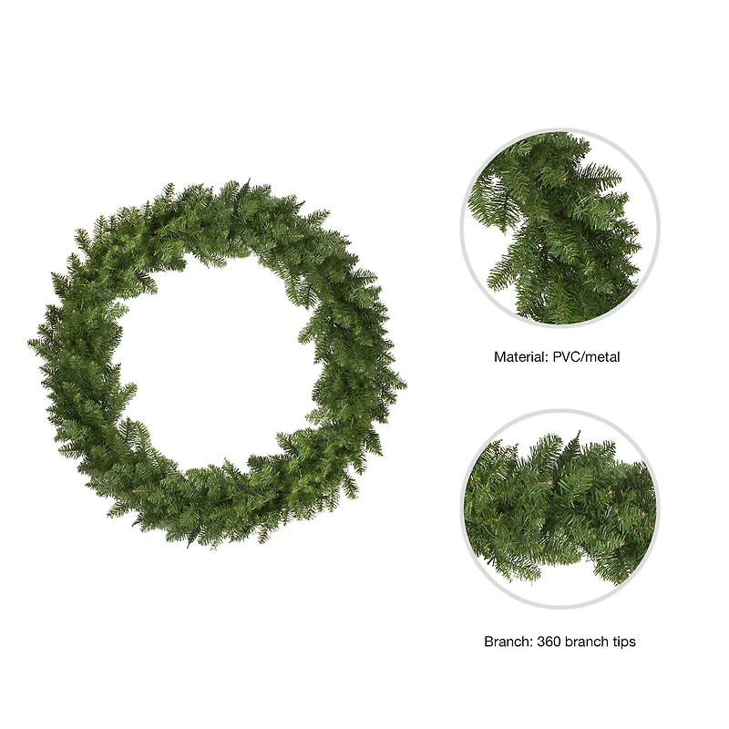 Eastern Pine Artificial Christmas Wreath - 48-Inch Unlit