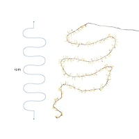 Kurt Adler 300-Light  Cluster Garland with Classic White LED Twinkle Lights