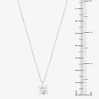 ( H-I/Si1-Si2 ) 2 CT. Lab-Grown Diamond 14K Gold Round 18 Inch Pendant Necklace