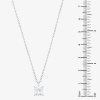 ( H-I/Si1-Si2 ) 2 CT. Lab-Grown Diamond 14K Gold Princess 18 Inch Pendant Necklace