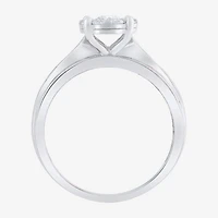 Womens 1 CT. T.W. Natural White Diamond 10K Gold Round Side Stone Bridal Set
