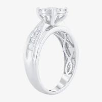 Womens 1 CT. T.W. Natural White Diamond 10K Gold Round Side Stone Bridal Set