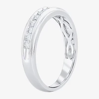 Womens 1 CT. T.W. Natural White Diamond 10K Gold Round Side Stone Bridal Set