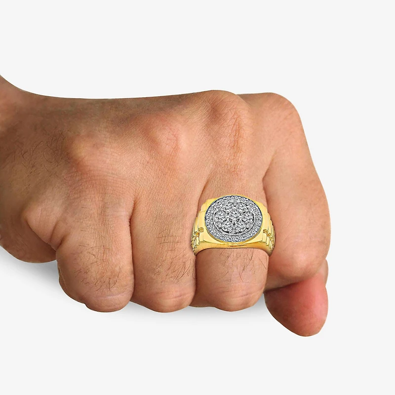 Men's 2 CT. T.W. Genuine Diamond Cluster Ring 10K or 14K Gold