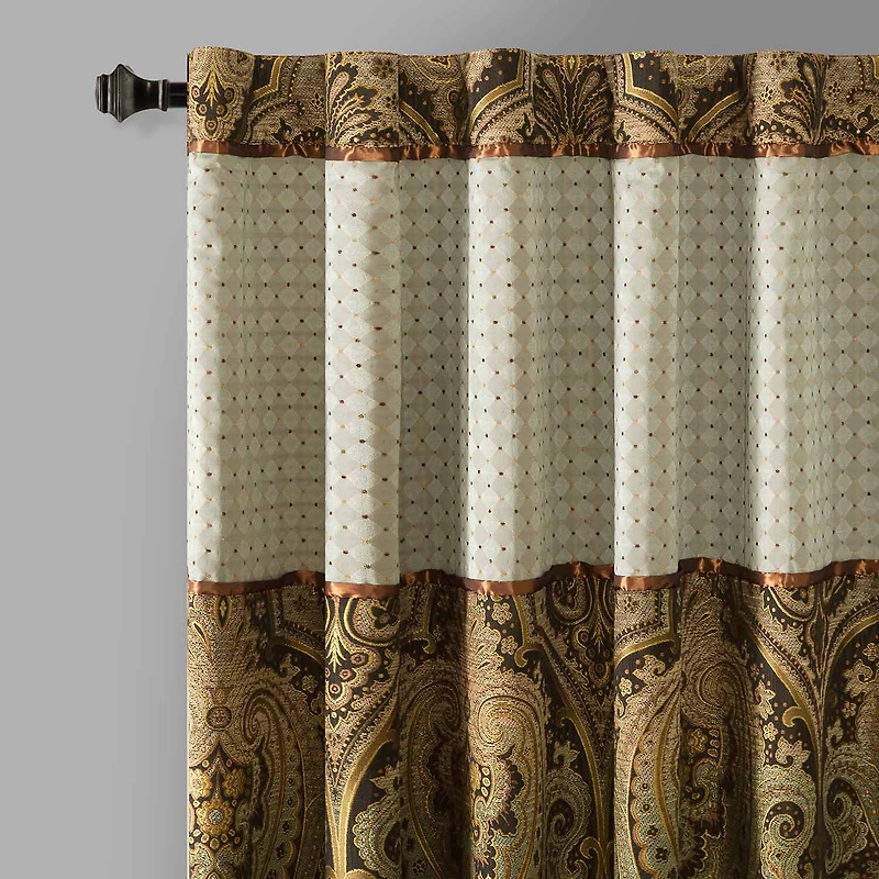 Madison Park Canovia Springs Rod Pocket Back Tab Waterfall Valance