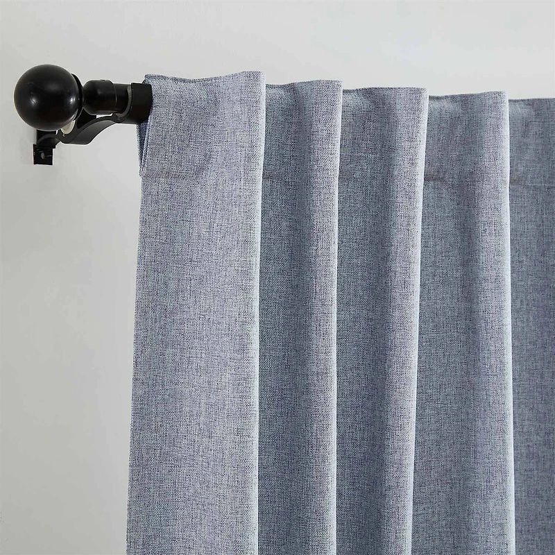 Threadmade Solace Rod Pocket Back Tab Energy Saving 100% Blackout Single Curtain Panel