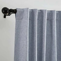 Threadmade Solace Rod Pocket Back Tab Energy Saving 100% Blackout Single Curtain Panel