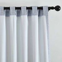 Threadmade Solace Rod Pocket Back Tab Energy Saving 100% Blackout Single Curtain Panel