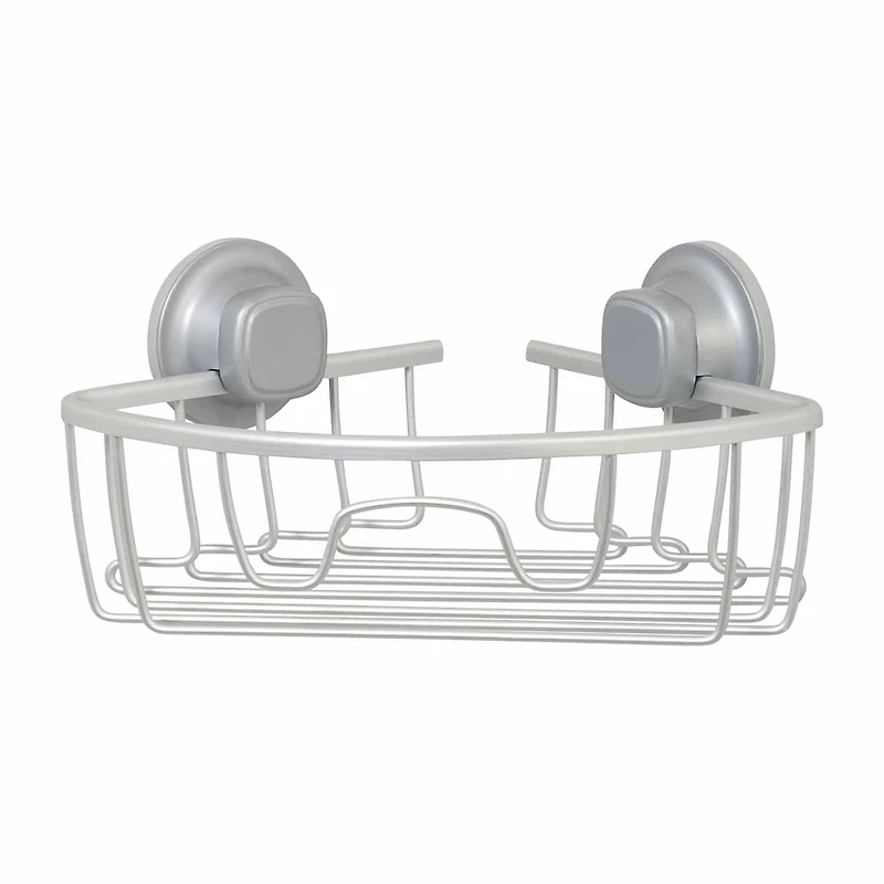 Zenna Home Aluminum Power Grip Pro Corner Shower Caddy