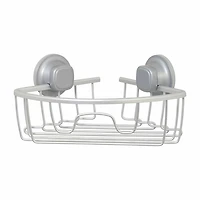 Zenna Home Aluminum Power Grip Pro Corner Shower Caddy