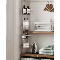 Zenna Home 4 Tier Stainless Steel Tension Pole Shower Caddy