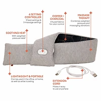 Sharper Image Calming Neck Wrap with Copper and Charcoal