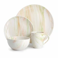 Elama Fine Marble 16-pc. Porcelain Dinnerware Set