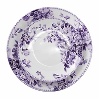 Elama Traditional Purple Rose 16-pc. Stoneware Dinnerware Set