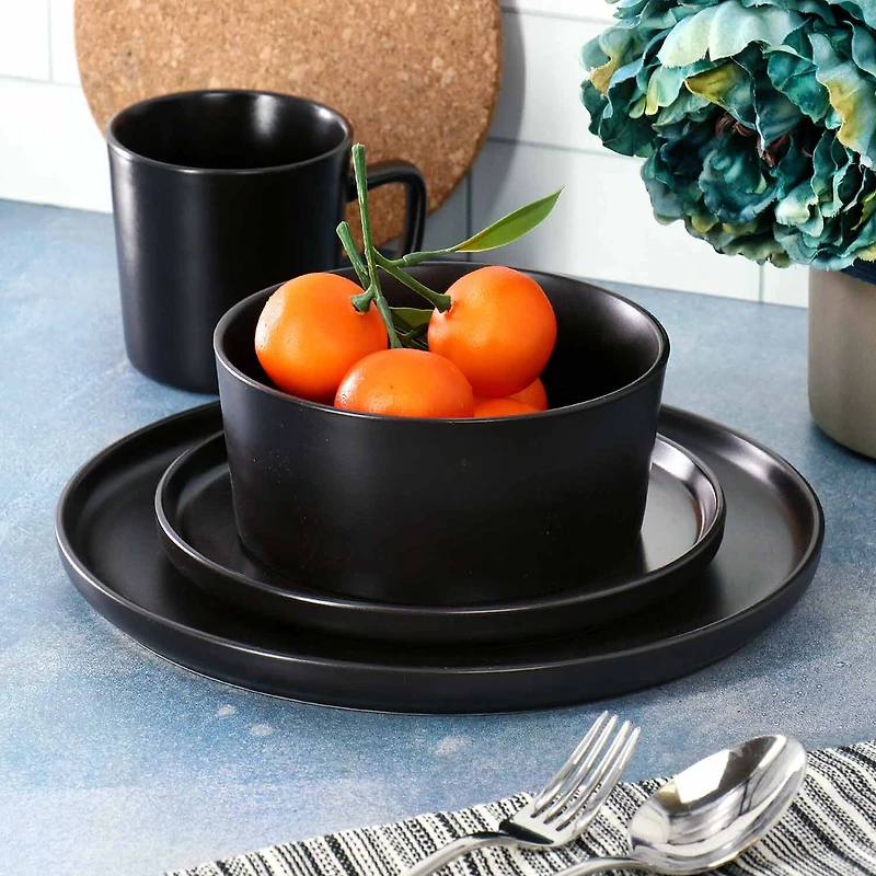 Elama Luxmatte -pc. Stoneware Dinnerware Set