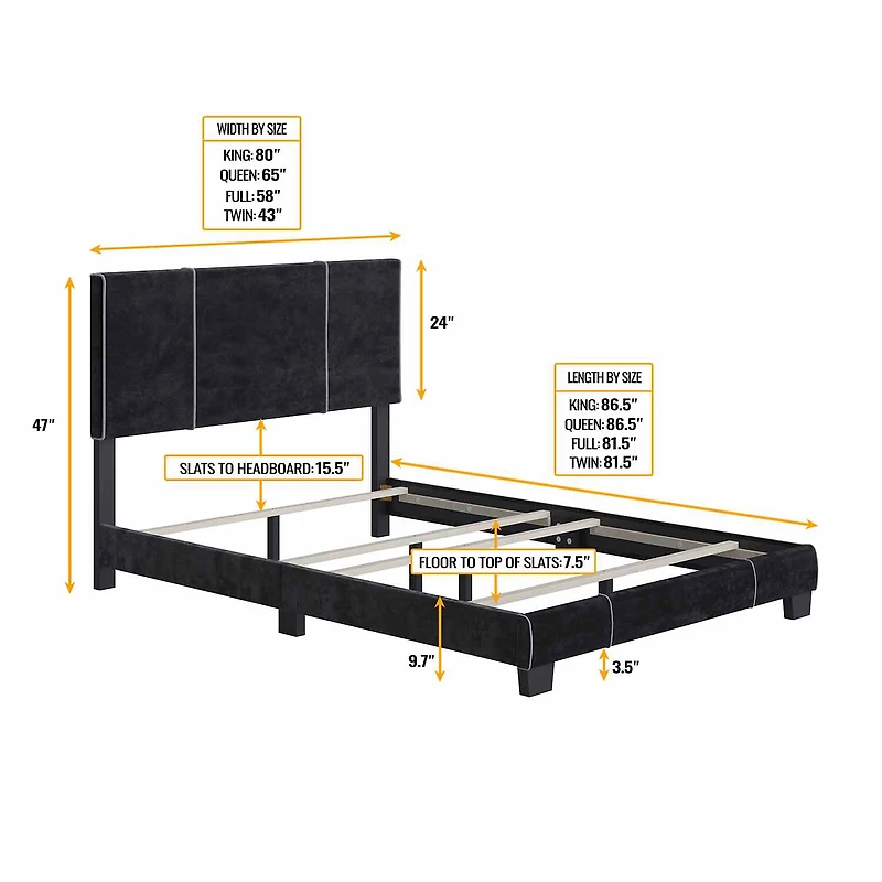 LUCENA UPHOLSTERED PLATFORM BED