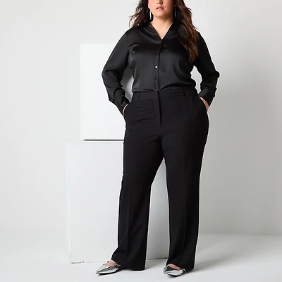 Worthington Plus Womens Modern Perfect Trouser