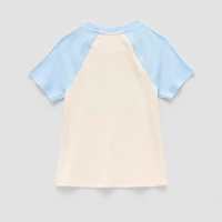 Thereabouts Rib Little & Big Kid Girls Crew Neck Short Sleeve Classic Fit Graphic T-Shirt