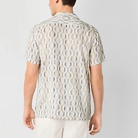 J. Ferrar Mens Short Sleeve Camp Shirt