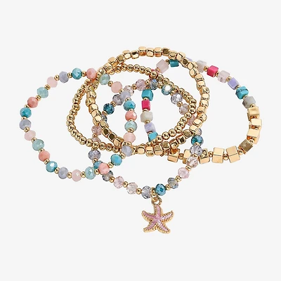 Arizona Gold Tone Starfish Womens 5-pc. Bracelet Set