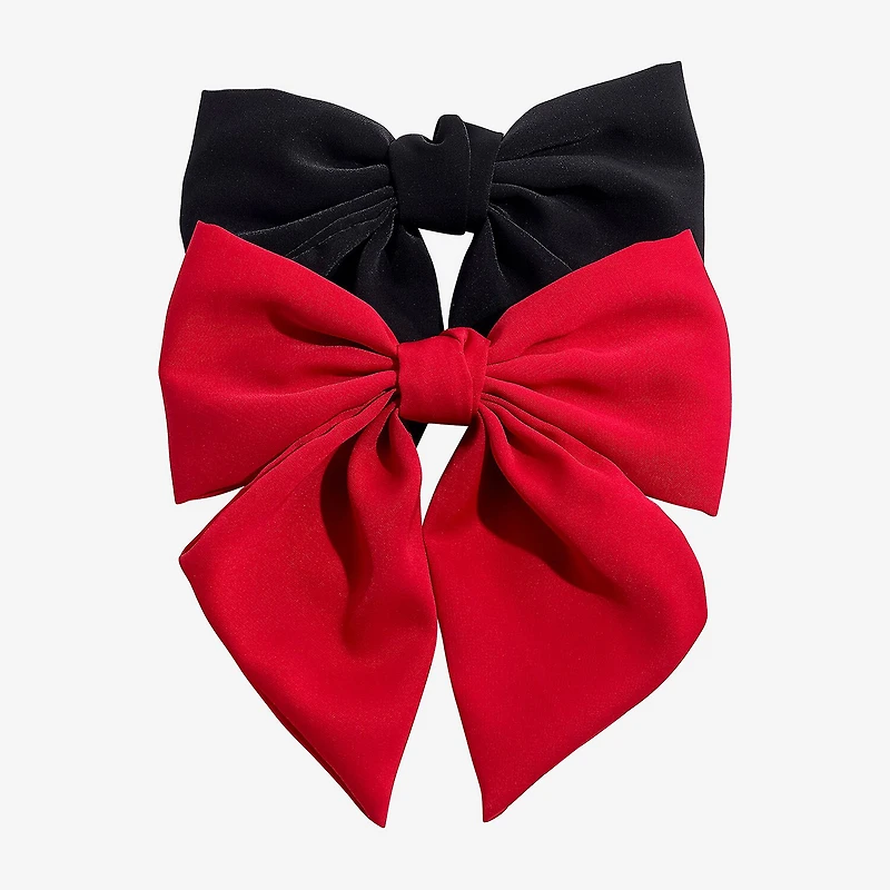 Bijoux Bar Red & Black 2-pc. Hair Bow
