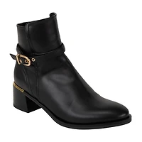 Italian Shoemakers Womens Vienna Block Heel Booties