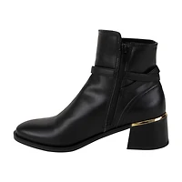 Italian Shoemakers Womens Vienna Block Heel Booties
