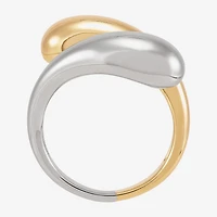 Silver Addiction Womens 14MM 14K Two Tone Gold Over Band