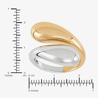 Silver Addiction Womens 14MM 14K Two Tone Gold Over Band