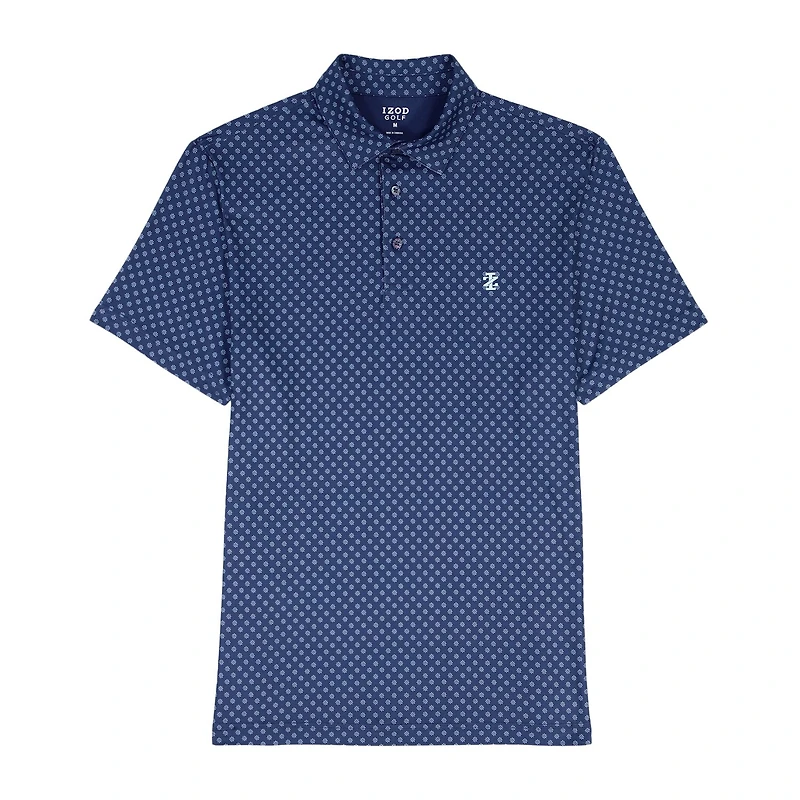 IZOD Swingflex Elite Fashion Print Mens Classic Fit Short Sleeve Polo Shirt