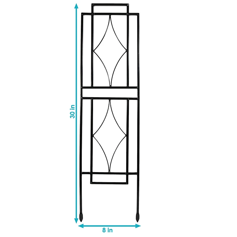 Net Health Shops Border Fence Panels Metal 2-pc. Garden Trellis