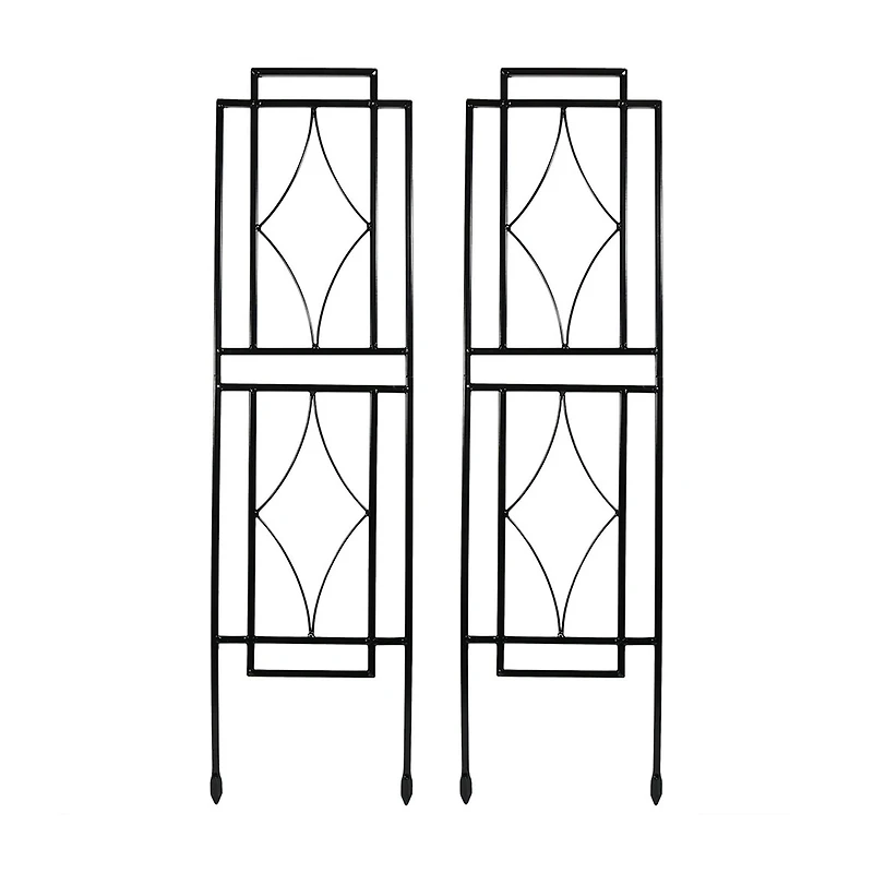 Net Health Shops Border Fence Panels Metal 2-pc. Garden Trellis