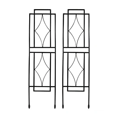 Net Health Shops Border Fence Panels Metal 2-pc. Garden Trellis