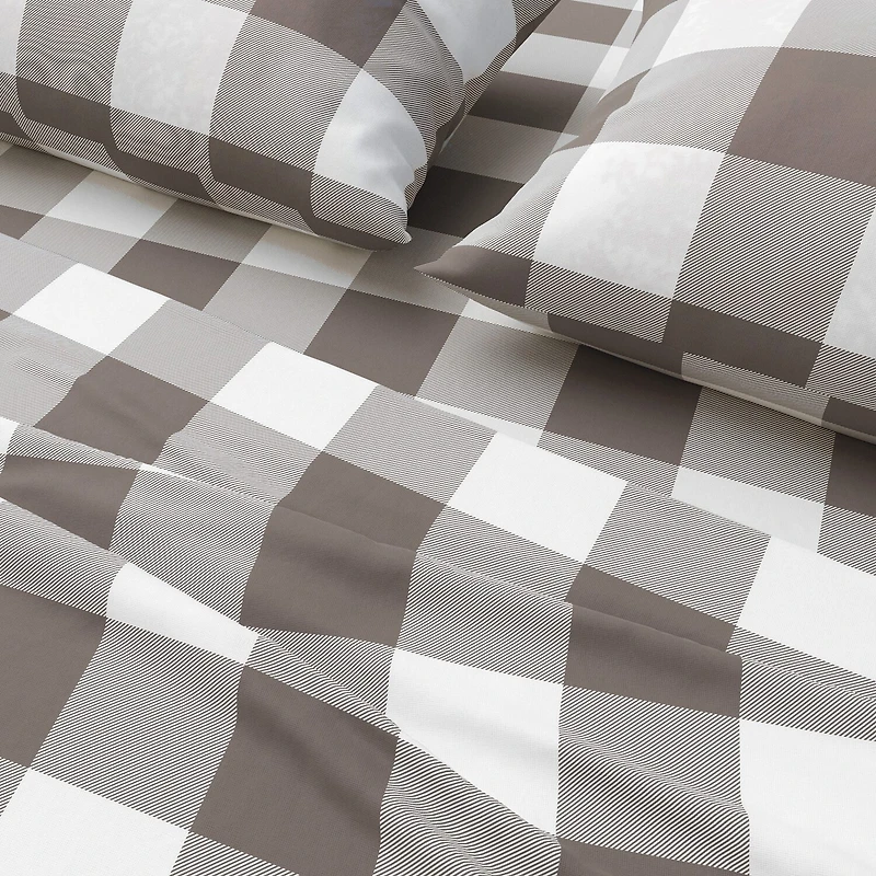 Linery Turkish Cotton Print Flannel Wrinkle Resistant Sheet Set