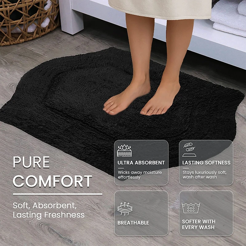 Home Weavers Inc Waterford Quick Dry 17X24 Inch Bath Rug