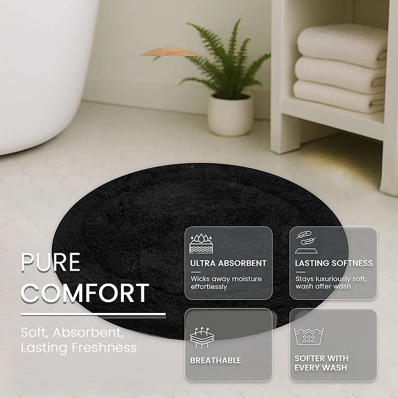 Home Weavers Inc Waterford Round Bath Rug