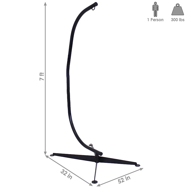 Sunnydaze® Steel C-Stand for Hanging Hammock Chairs