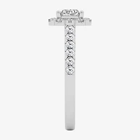 G / Si1-Si2) Womens 1 CT. T.W. Lab Grown White Diamond 10K Gold Side Stone Engagement Ring