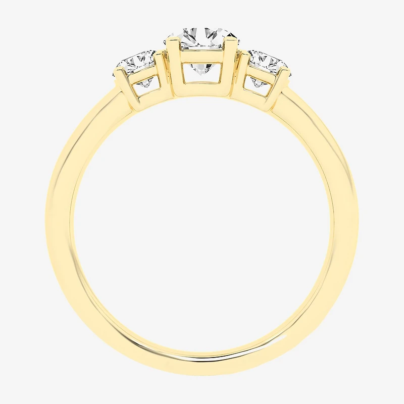 Love Lives Forever (G / Si1-Si2) Womens 1 CT. T.W. Lab Grown White Diamond 10K Gold 3-Stone Engagement Ring