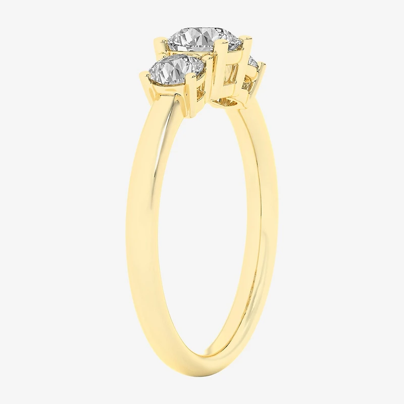 Love Lives Forever (G / Si1-Si2) Womens 1 CT. T.W. Lab Grown White Diamond 10K Gold 3-Stone Engagement Ring
