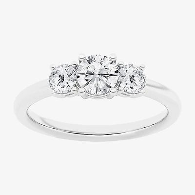 Love Lives Forever (G / Si1-Si2) Womens 1 CT. T.W. Lab Grown White Diamond 10K Gold 3-Stone Engagement Ring