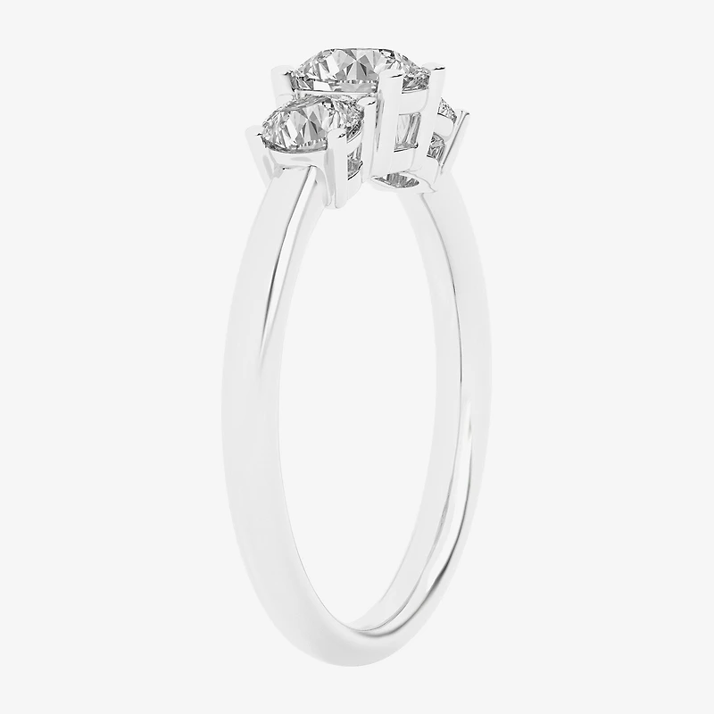 Love Lives Forever (G / Si1-Si2) Womens 1 CT. T.W. Lab Grown White Diamond 10K Gold 3-Stone Engagement Ring