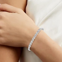 (I, I2) Womens 2 CT. T.W. Lab Grown White Diamond 14K Gold Over Silver 8 Inch Tennis Bracelet