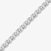 (I, I2) Womens 2 CT. T.W. Lab Grown White Diamond 14K Gold Over Silver 8 Inch Tennis Bracelet