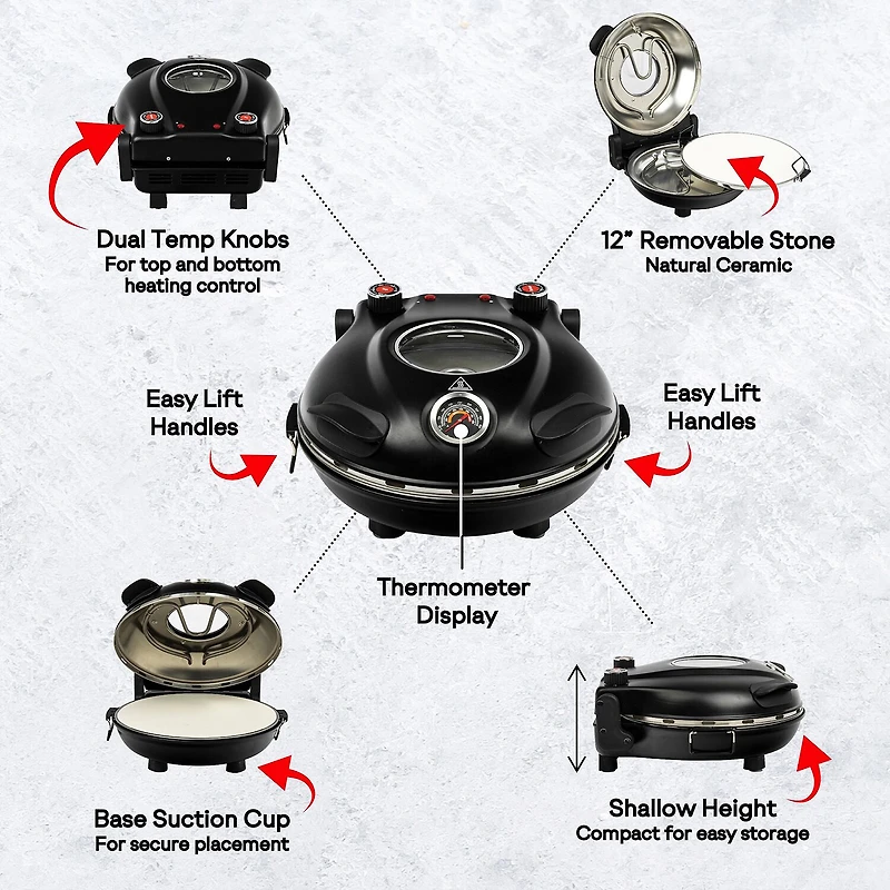 Granitestone Piezano Indoor/Outdoor Portable Electric Pizza Oven